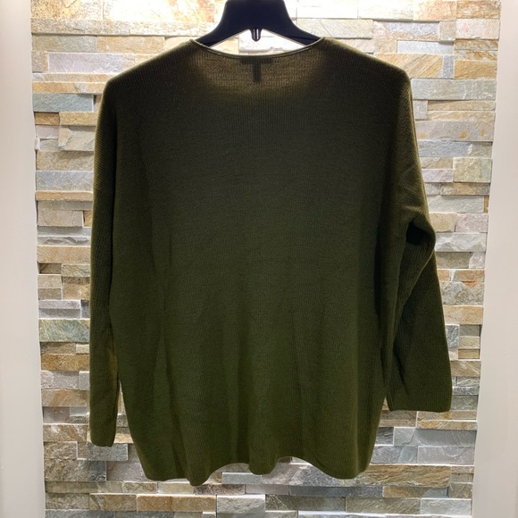 🎁 Eileen Fisher Merino Wool High/low Top - Picture 4 of 9